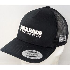 Dre And Snoop Gin & Juice‎ Hat Hip Hop Snapback Trucker Hat Baseball Cap VTG
